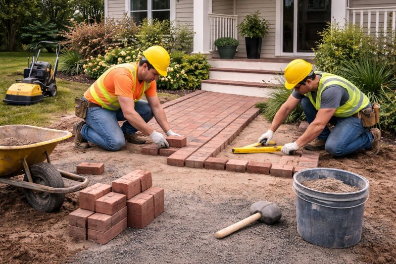 Brick Hardscaping Installation in Stamford, CT